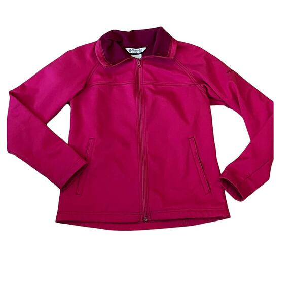 Columbia Softshell Jacket Womens Medium Pink Zip Pockets - Picture 1 of 12